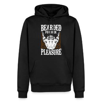 Beard Lover Bearded Man Bearded - Männer Premium Bio Hoodie - Schwarz - Vorne - Nico (187cm)