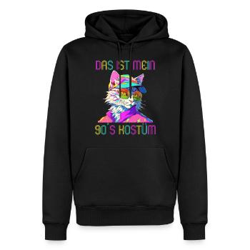 90er Motto Party Das ist mein 90er Kostüm - Männer Premium Bio Hoodie - Schwarz - Vorne - Nico (187cm)