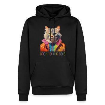 80er Motto Party Das ist mein 80er Kostüm - Männer Premium Bio Hoodie - Schwarz - Vorne - Nico (187cm)