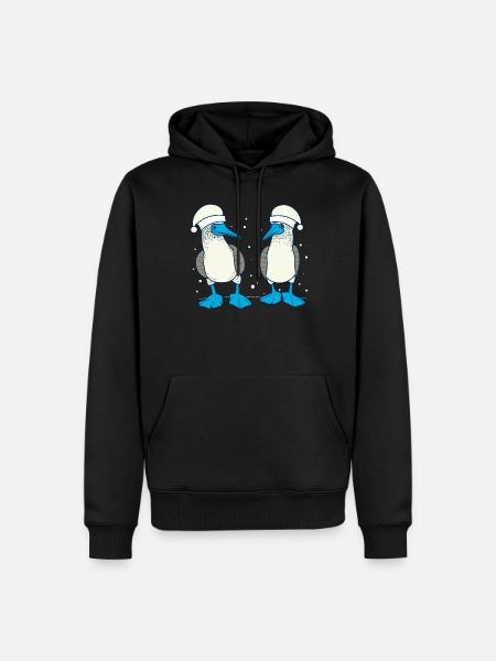 Christmas Blue-footed - Men’s Premium Organic Hoodie - black