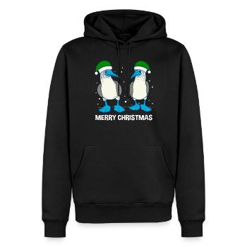 Merry Christmas - Männer Premium Bio Hoodie - Schwarz - Vorne - Nico (187cm)