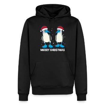 Merry Christmas - Männer Premium Bio Hoodie - Schwarz - Vorne - Nico (187cm)