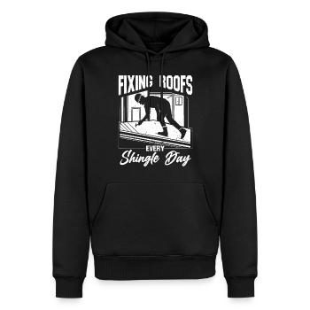 Dachdecker/in Dachdecker/in Dachdecker/in - Männer Premium Bio Hoodie - Schwarz - Vorne - Nico (187cm)