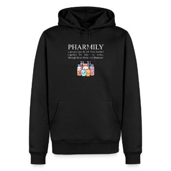 Pharmacist Technician, definition of Pharmily - Männer Premium Bio Hoodie - Schwarz - Vorne - Nico (187cm)