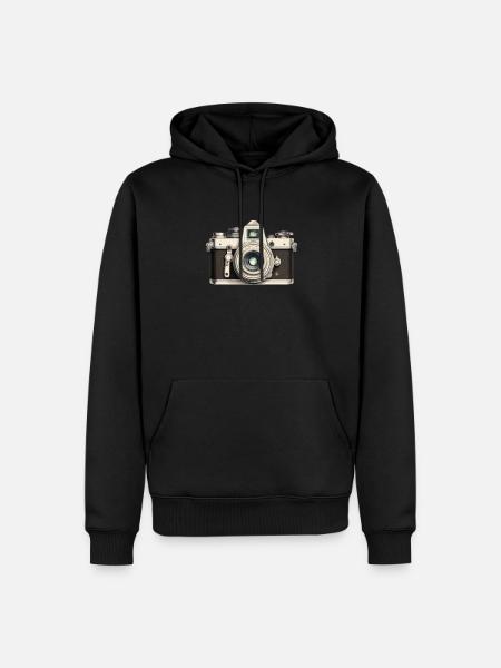 Vintage Camera Photography - Männer Premium Bio Hoodie - Schwarz