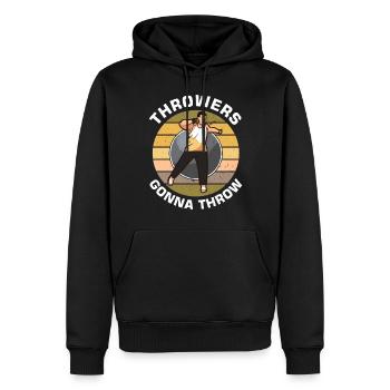 Athlétisme, athlétisme, athlètes de lancer, - Sweat à capuche Premium bio Homme - noir - Devant - Nico (187cm)
