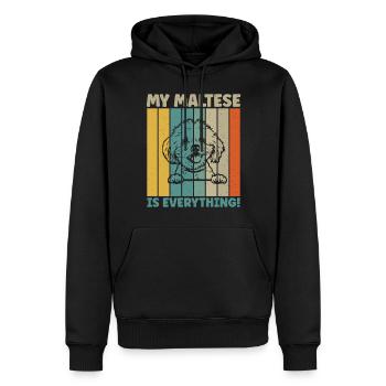 Cadeaux de propriétaire maltais - Sweat à capuche Premium bio Homme - noir - Devant - Nico (187cm)