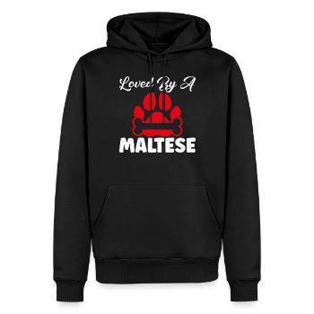 Cadeaux de propriétaire maltais - Sweat à capuche Premium bio Homme - noir - Devant - Nico (187cm)
