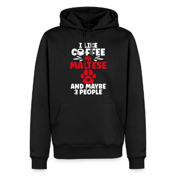 Cadeaux de propriétaire maltais - Sweat à capuche Premium bio Homme - noir - Devant - Nico (187cm)