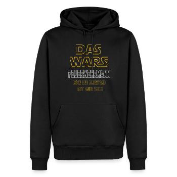Rente Feuerwehrmann Rente Geschenk - Männer Premium Bio Hoodie - Schwarz - Vorne - Nico (187cm)