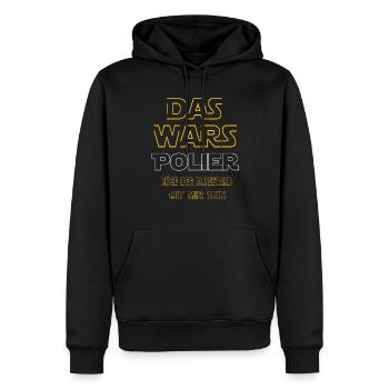 Rente Polier Rente Geschenke - Männer Premium Bio Hoodie - Schwarz - Vorne - Nico (187cm)