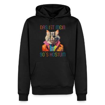 90er Motto Party Das ist mein 90er Kostüm - Männer Premium Bio Hoodie - Schwarz - Vorne - Nico (187cm)