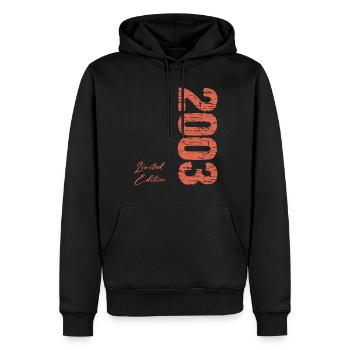 Geboren im Jahr 2003 Limited Edition Jahrgang 2003 - Männer Premium Bio Hoodie - Schwarz - Vorne - Nico (187cm)