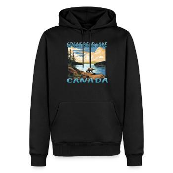 Great Bear Lake, Canada - Männer Premium Bio Hoodie - Schwarz - Vorne - Nico (187cm)
