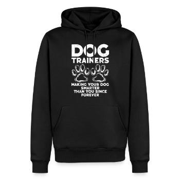 Hundetrainer Welpe Lustiges Haustier Training - Männer Premium Bio Hoodie - Schwarz - Vorne - Nico (187cm)