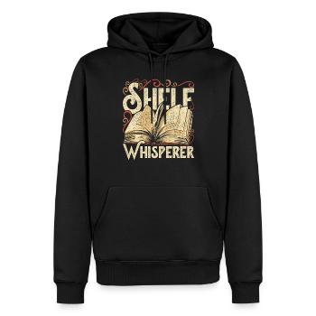 Bibliothekarin Bibliothekar Shelf Whisperer - Männer Premium Bio Hoodie - Schwarz - Vorne - Nico (187cm)
