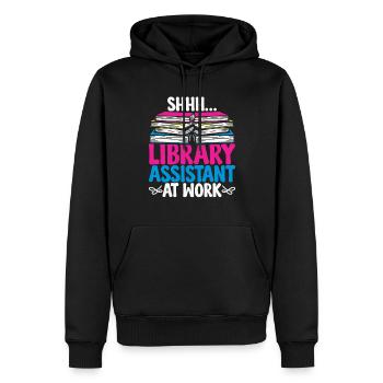 Bibliothekarin Bibliothekar Bibliotheksassistent - Männer Premium Bio Hoodie - Schwarz - Vorne - Nico (187cm)