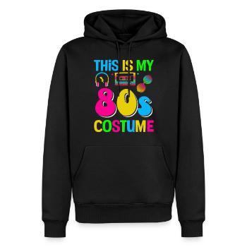 C’est mon costume des années 80 drôle de fête des années 80 - Sweat à capuche Premium bio Homme - noir - Devant - Nico (187cm)