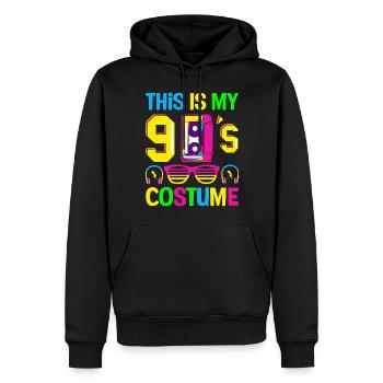 C’est mon costume de fête des années quatre-vingt-dix des années 90 - Sweat à capuche Premium bio Homme - noir - Devant - Nico (187cm)