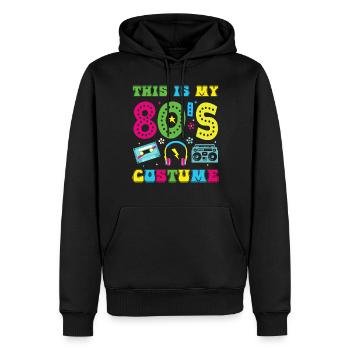 C’est mon costume des années 80 drôle de fête des années 80 - Sweat à capuche Premium bio Homme - noir - Devant - Nico (187cm)