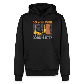 Gabelstapler Fahrer - Männer Premium Bio Hoodie - Schwarz - Vorne - Nico (187cm)