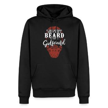 Beard Lover Bearded Man Ginger - Men’s Premium Organic Hoodie - black - Front - Nico (187cm)
