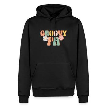 Retro Groovy Daddy Matching Family Birthday Party - Sweat à capuche Premium bio Homme - noir - Devant - Nico (187cm)
