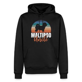 Cadeaux Maltipoo - Sweat à capuche Premium bio Homme - noir - Devant - Nico (187cm)