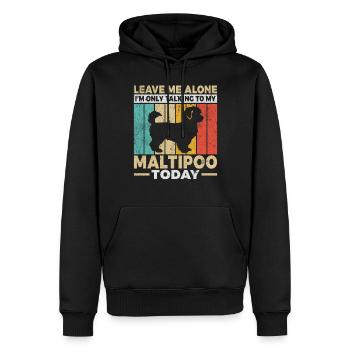 Cadeaux Maltipoo - Sweat à capuche Premium bio Homme - noir - Devant - Nico (187cm)