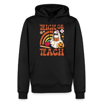 Trick Or Teach - Männer Premium Bio Hoodie - Schwarz - Vorne - Nico (187cm)
