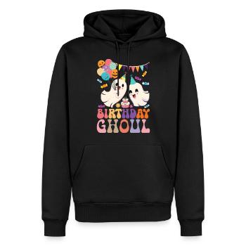 Birthday Ghoul - Männer Premium Bio Hoodie - Schwarz - Vorne - Nico (187cm)