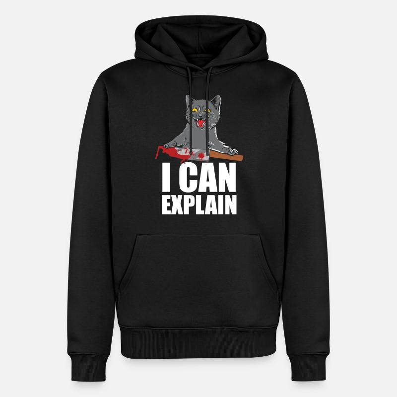 Je peux expliquer - Sweat à capuche Premium bio Homme - noir