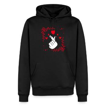 K-pop Lover Oppa Musique pop coréenne Corée du Sud - Sweat à capuche Premium bio Homme - noir - Devant - Nico (187cm)