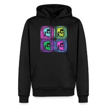 Beard Lover Bearded Man Retro - Männer Premium Bio Hoodie - Schwarz - Vorne - Nico (187cm)