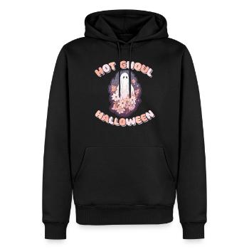 Groovy Ghost Flowers Hot Ghoul Halloween - Sweat à capuche Premium bio Homme - noir - Devant - Nico (187cm)