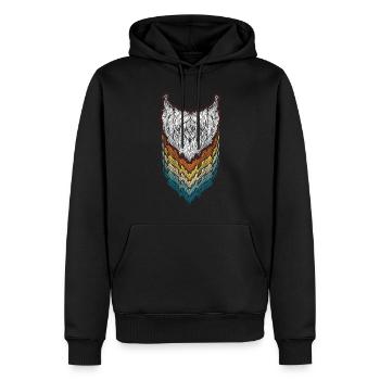 Beard Lover Bearded Man Retro - Männer Premium Bio Hoodie - Schwarz - Vorne - Nico (187cm)