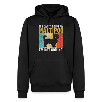 Cadeaux Maltipoo - Sweat à capuche Premium bio Homme - noir - Devant - Nico (187cm)