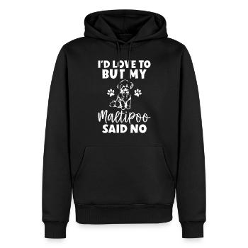 Cadeaux Maltipoo - Sweat à capuche Premium bio Homme - noir - Devant - Nico (187cm)