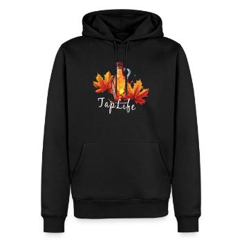 TAPFLIFE - Ahornbaum -Tippen Auf Zucker- Und - Männer Premium Bio Hoodie - Schwarz - Vorne - Nico (187cm)