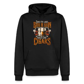 Bourbon Zigarren Whisky Zigarren Lounge -Liebhaber - Männer Premium Bio Hoodie - Schwarz - Vorne - Nico (187cm)