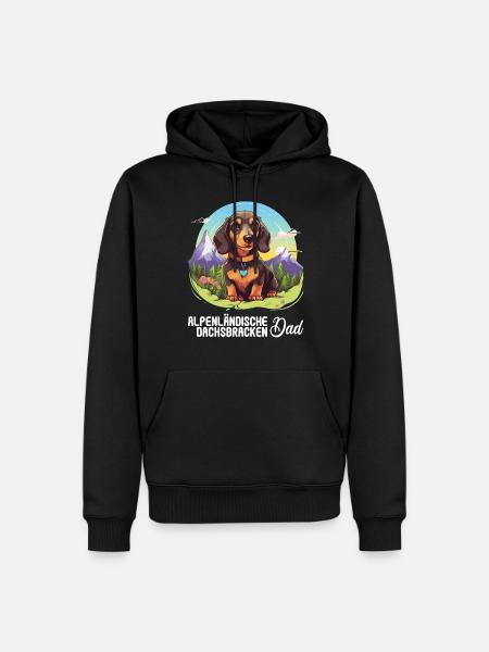 Alpenländische Dachsbracke - Männer Premium Bio Hoodie - Schwarz