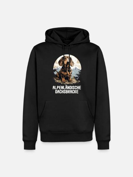 Alpenländische Dachsbracke - Männer Premium Bio Hoodie - Schwarz