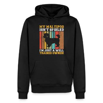 Cadeaux Maltipoo - Sweat à capuche Premium bio Homme - noir - Devant - Nico (187cm)