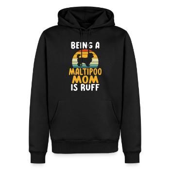 Cadeaux Maltipoo - Sweat à capuche Premium bio Homme - noir - Devant - Nico (187cm)