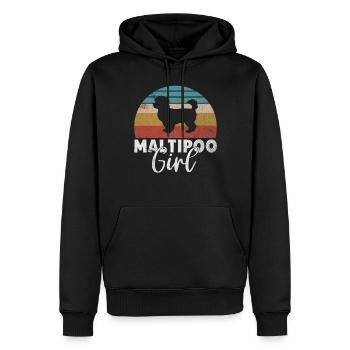 Cadeaux Maltipoo - Sweat à capuche Premium bio Homme - noir - Devant - Nico (187cm)