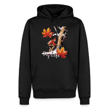 Saft Passiert - Ahornbaum, Das Auf Zucker- Und - Männer Premium Bio Hoodie - Schwarz - Vorne - Nico (187cm)