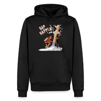 Saft Passiert - Ahornbaum, Der Zucker Und - Männer Premium Bio Hoodie - Schwarz - Vorne - Nico (187cm)
