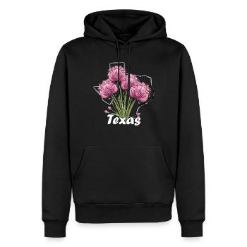 Drapeau du Texas avec printemps floral Texas - Sweat à capuche Premium bio Homme - noir - Devant - Nico (187cm)