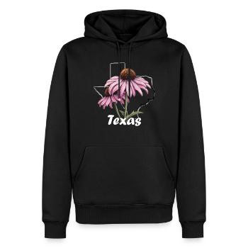 Drapeau du Texas avec printemps floral Texas - Sweat à capuche Premium bio Homme - noir - Devant - Nico (187cm)