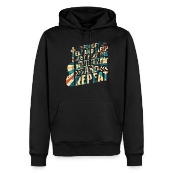 Forget Eat And Sleep Just Play The Violin Violinis - Männer Premium Bio Hoodie - Schwarz - Vorne - Nico (187cm)